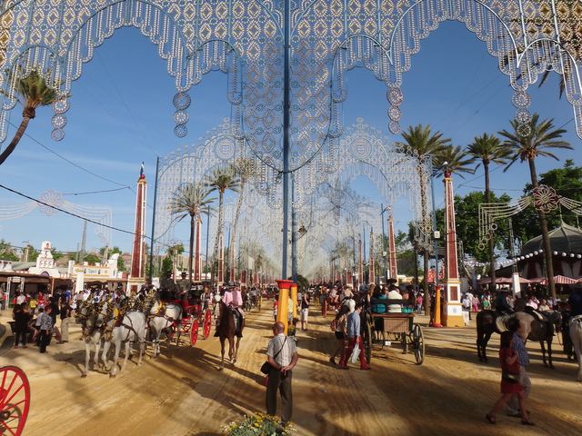 Paseo principal de la Feria del Caballo de Jerez